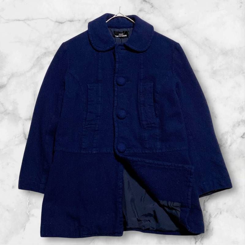 tricot COMME des GARCONSトリココムデギャルソン 縮絨ウール丸襟