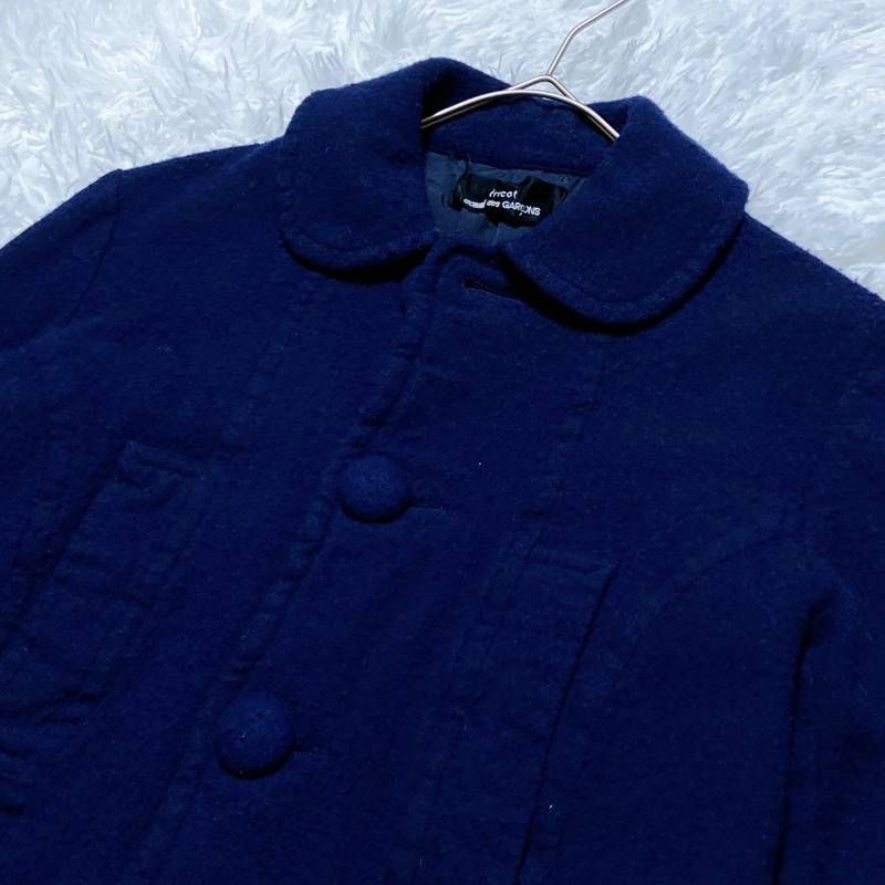 tricot COMME des GARCONSトリココムデギャルソン 縮絨ウール丸襟