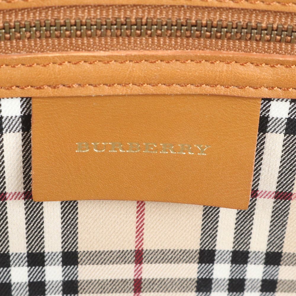 極美品 バーバリー ノバ チェック レザー ハンドバッグ 肩掛け