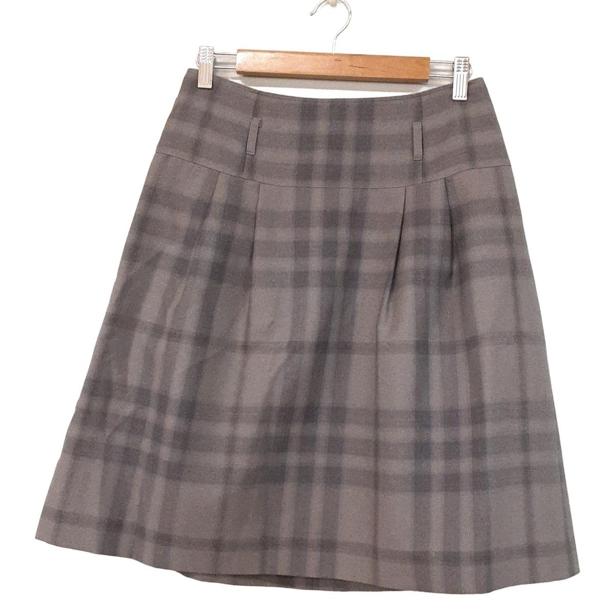 Burberry LONDON バーバリーロンドン スカート サイズ40 L レディース - グレー×ライトグレー ひざ丈|チェック柄
