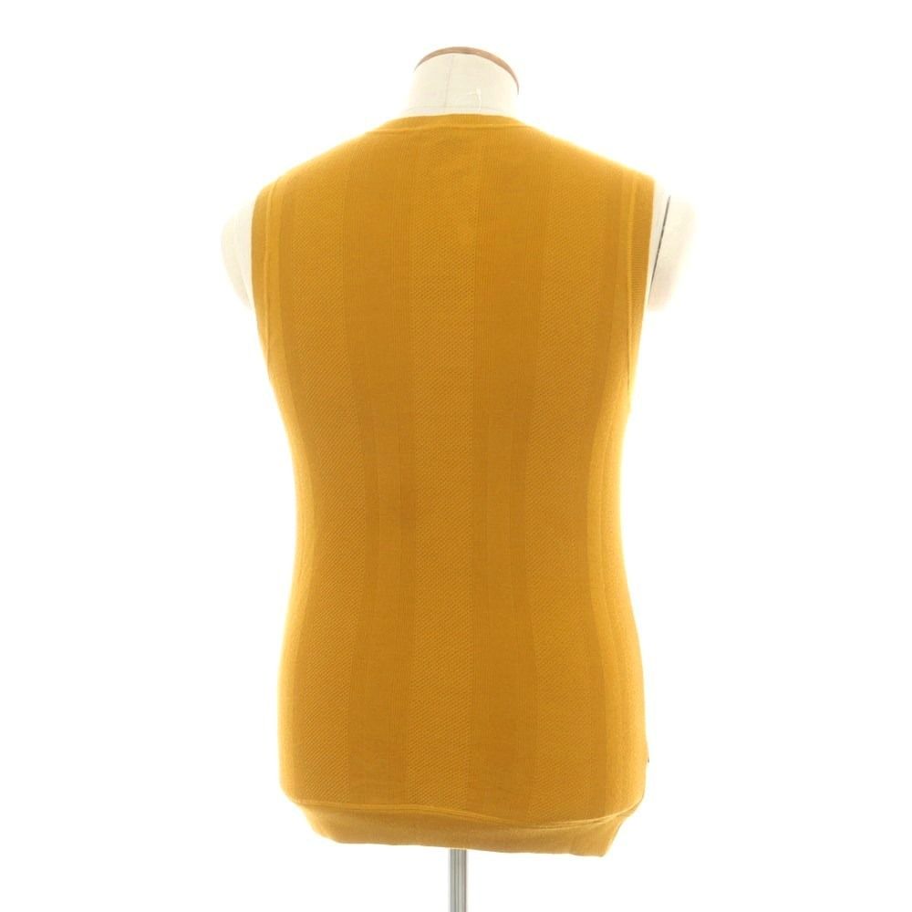 グッチ GUCCI ウール Vネック ニットベスト マスタード サイズM メンズ