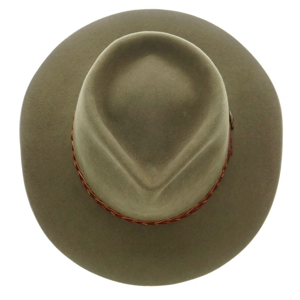 中古】アクーブラ AKUBRA フェルト ウエスタン ハット オリーブ