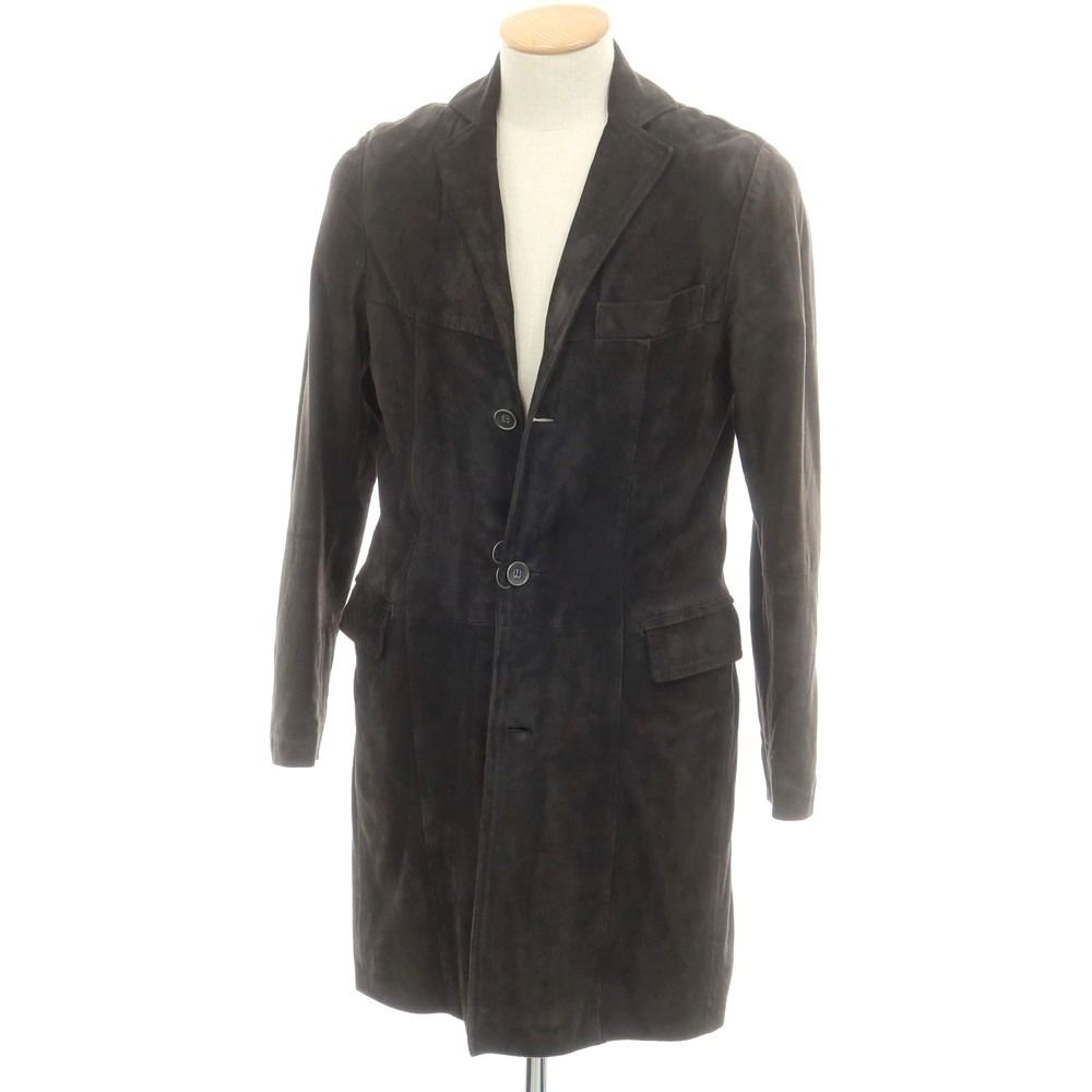 エンメティ EMMETI スエード系 中綿入り チェスターフィールドコート ブラック サイズサイズ表記なし S位 メンズ