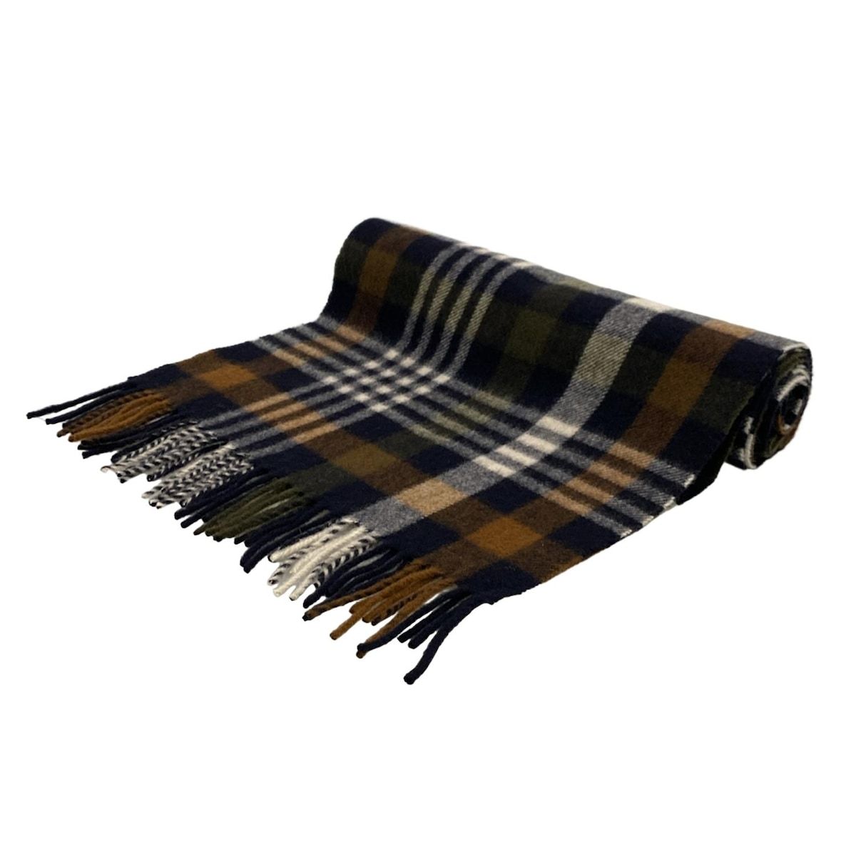 Joshua Ellis(ジョシュアエリス) マフラー美品 - ブラウン×カーキ