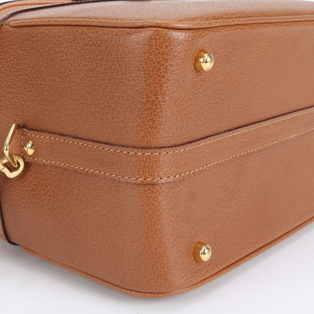 極美品 ヴィンテージ グッチ バンブー バニティ レザー 2WAY