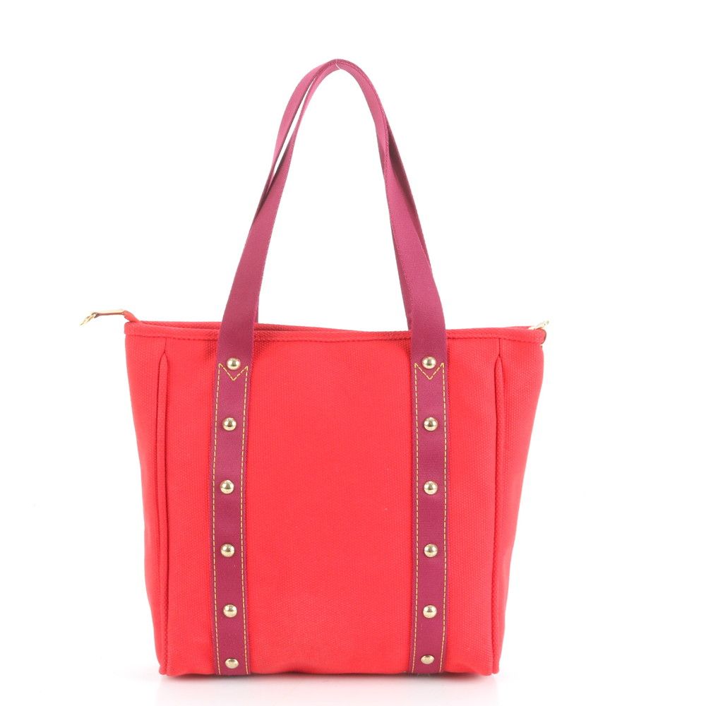 極美品 ルイヴィトン アンティグア カバ MM ルージュ M40034 レザー