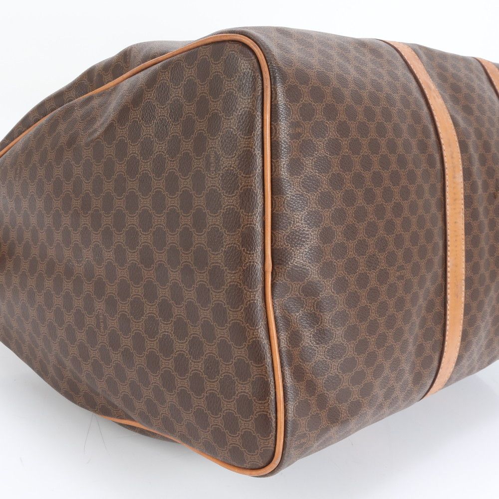 美品 セリーヌ マカダム レザー ボストン バッグ 出張 旅行 トート