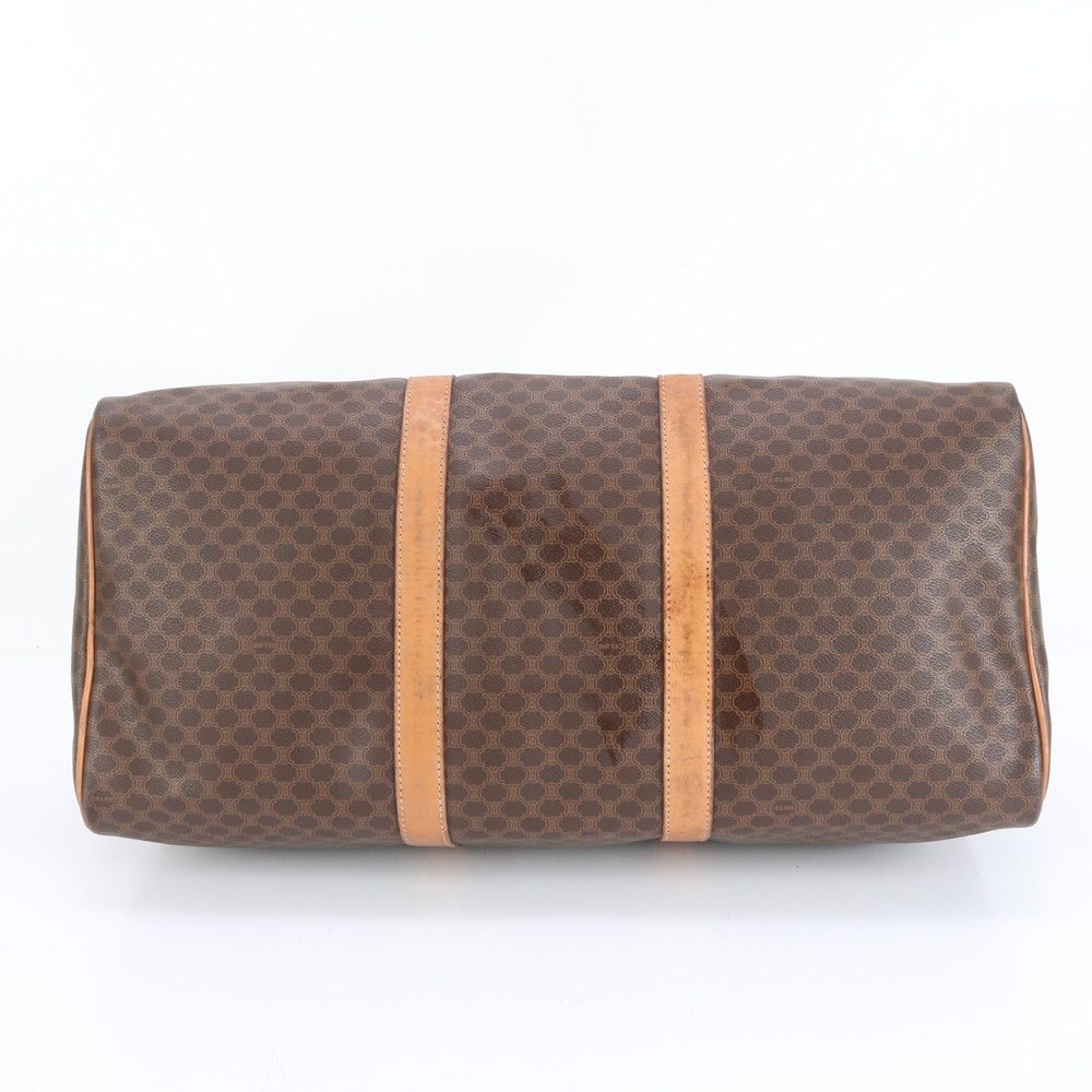 美品 セリーヌ マカダム レザー ボストン バッグ 出張 旅行 トート