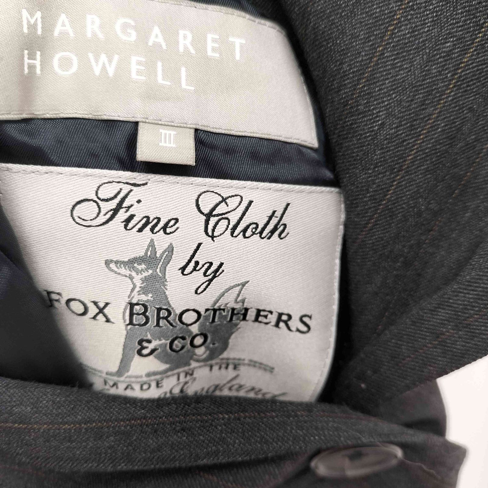 マーガレットハウエル MARGARET HOWELL FOX BROTHERS 2B シングル 