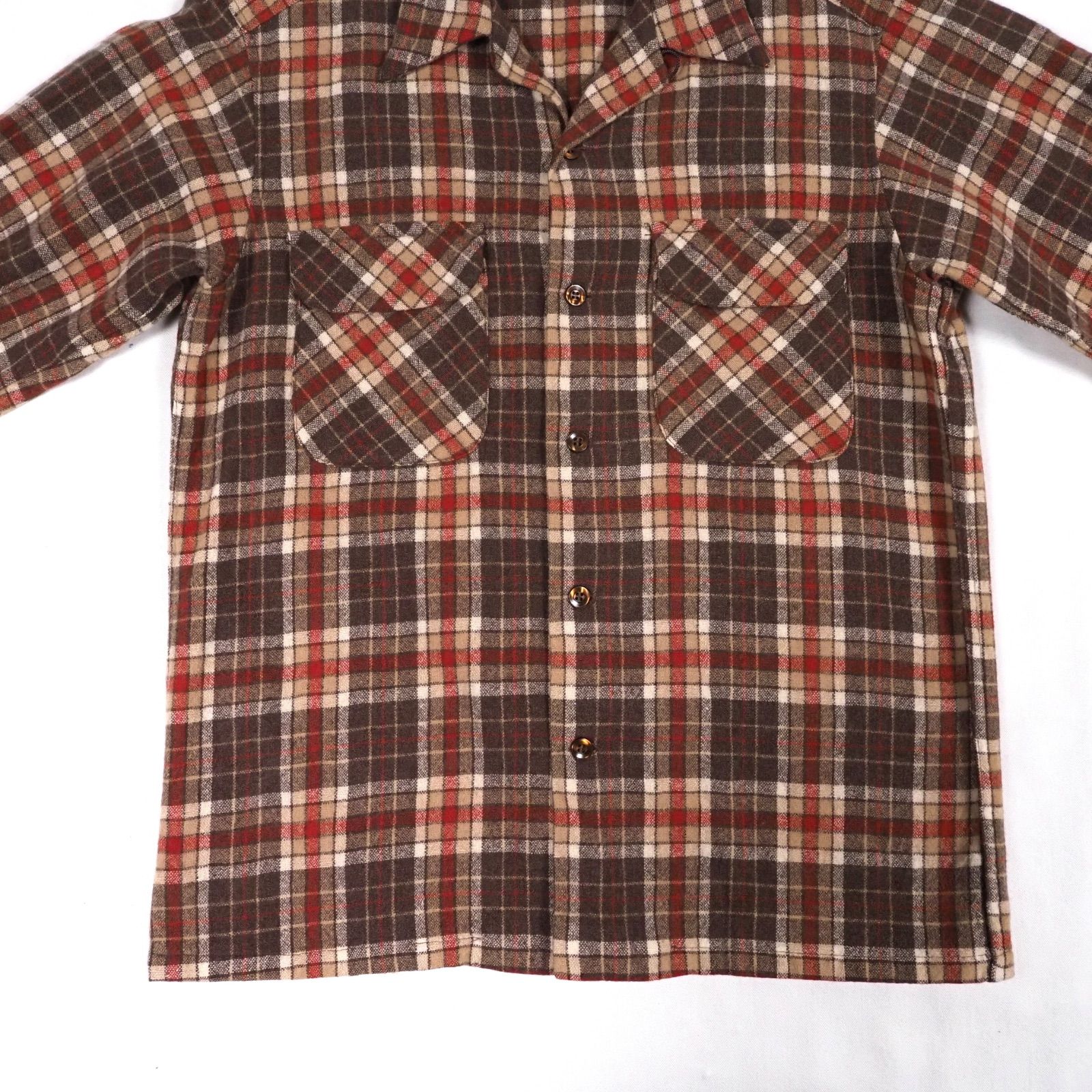 70's Pendleton Board Shirt Brown M USA製 ペンドルトン ボードシャツ