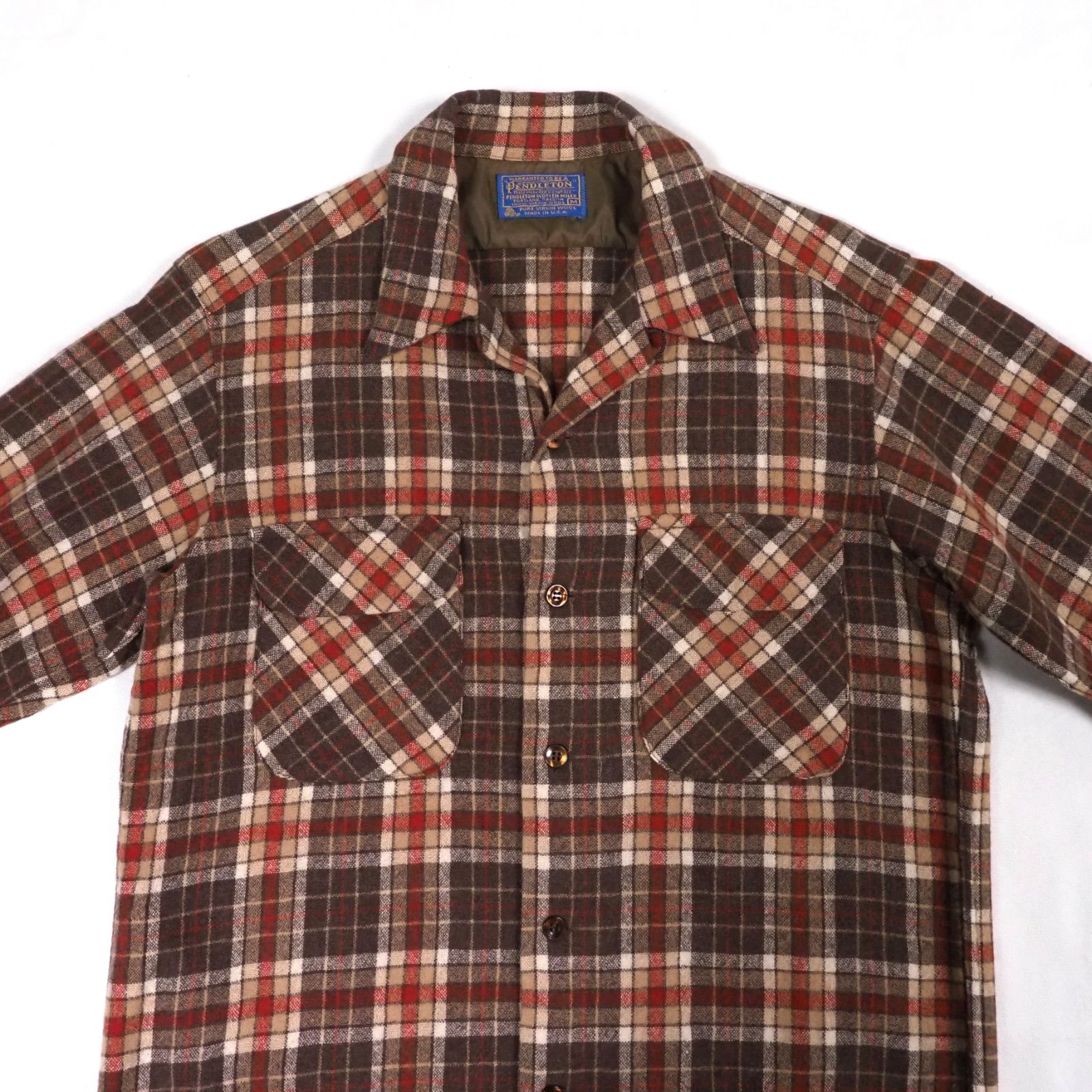 Pendleton ボードシャツ Mサイズ ブラウン Pendleton ボードシャツ 60S