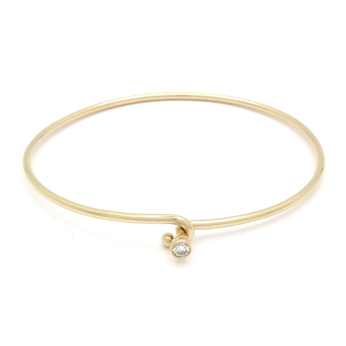 TIFFANY Co ティファニー バングル K 14 YG ダイヤ K刻印