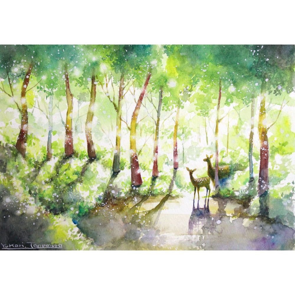 原画）陽の光の言葉【SMサイズ／水彩画／#2837】