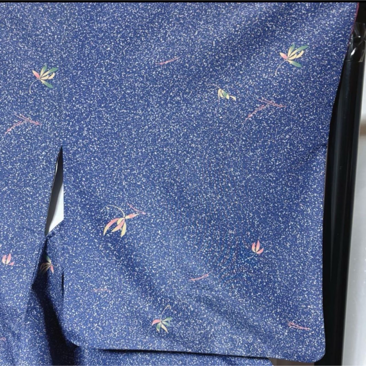  近い 袷 化繊 洗える たたき染め風 小紋 フルセット 塩瀬 小紋 着物