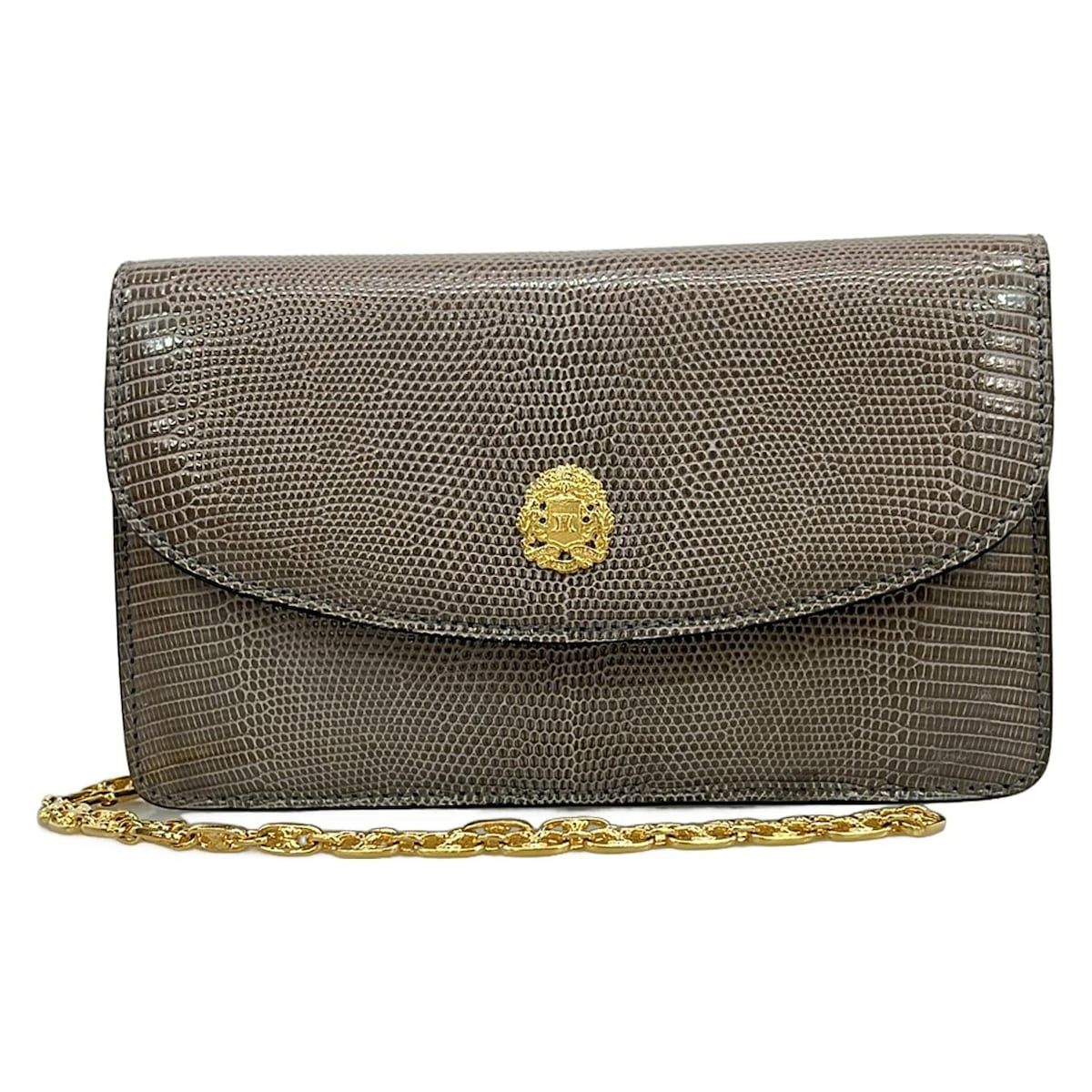 CELINE セリーヌ　チェーンショルダーバッグ　グレー CELINE(セリーヌ) ショルダーバッグ - グレー チェーンショルダー