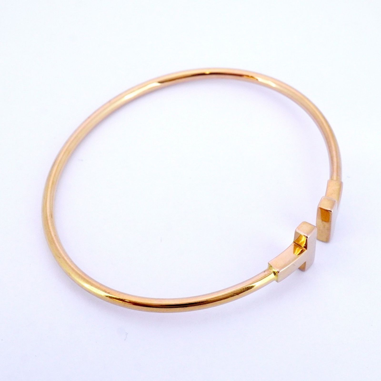 ティファニー Tiffany バングル Tワイヤー 18 KPG ピンクゴールドレディース