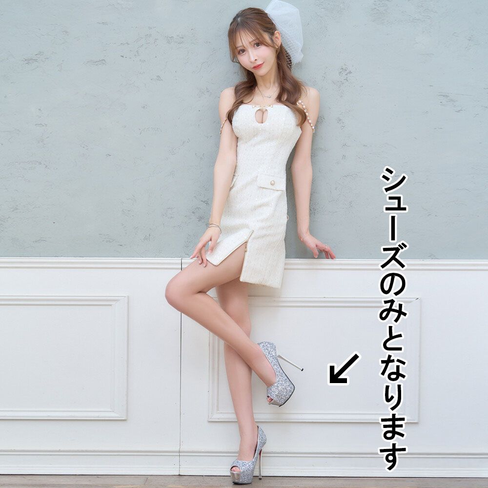 ラメグリッター サンダル 14cmヒール 厚底 オープントゥ パンプス 結婚式 パーティー キャバ 美脚 脚長効果 ドレスシューズ セクシー レディース