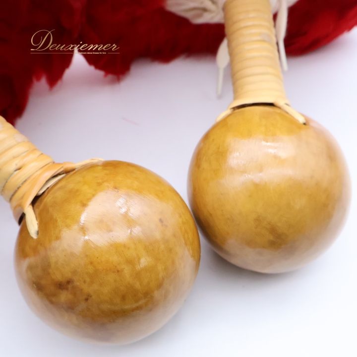 フラダンス ウリウリ マラカス 小物 小道具 楽器 レッド系 赤 イエロー