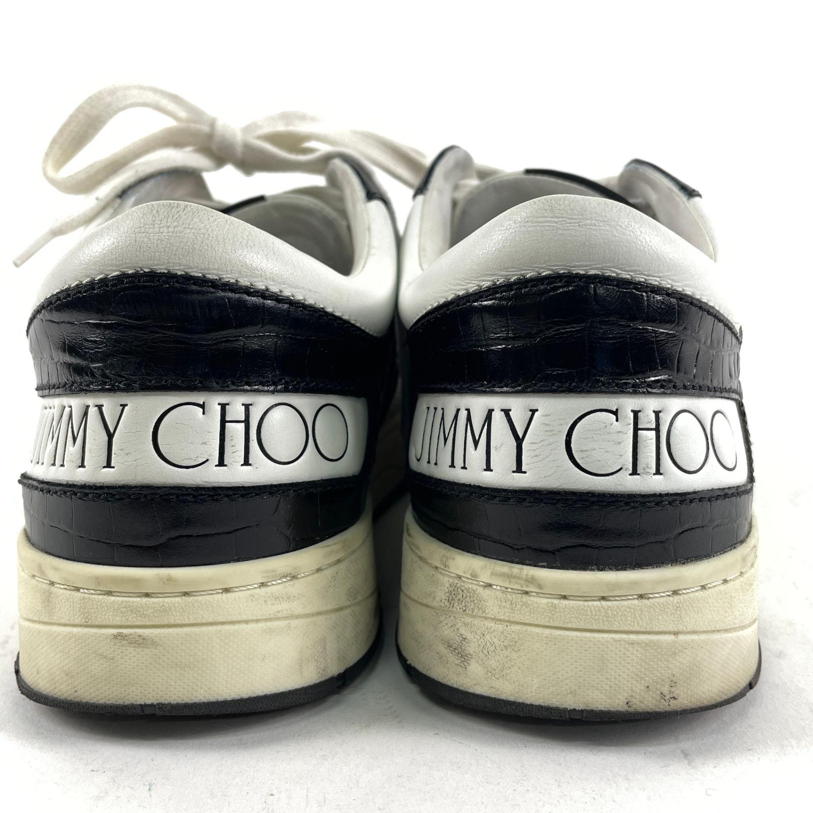 JIMMY CHOO ジミー チュウ HAWAII ハワイ クロコ型押し ロゴプリント 