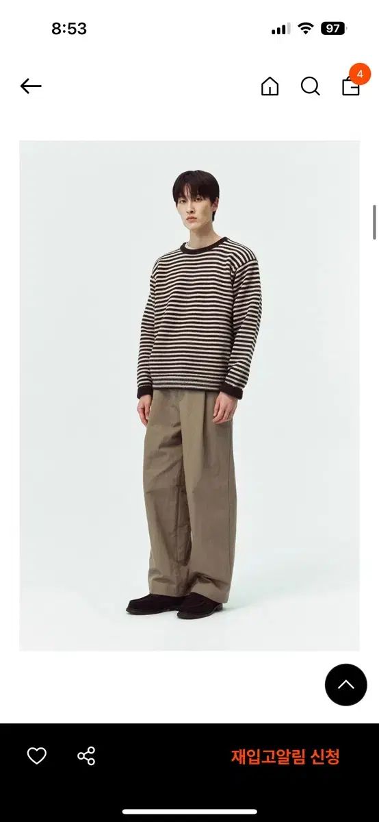 BLANK ROOM ワンタック パンツ ダスティーベージュ