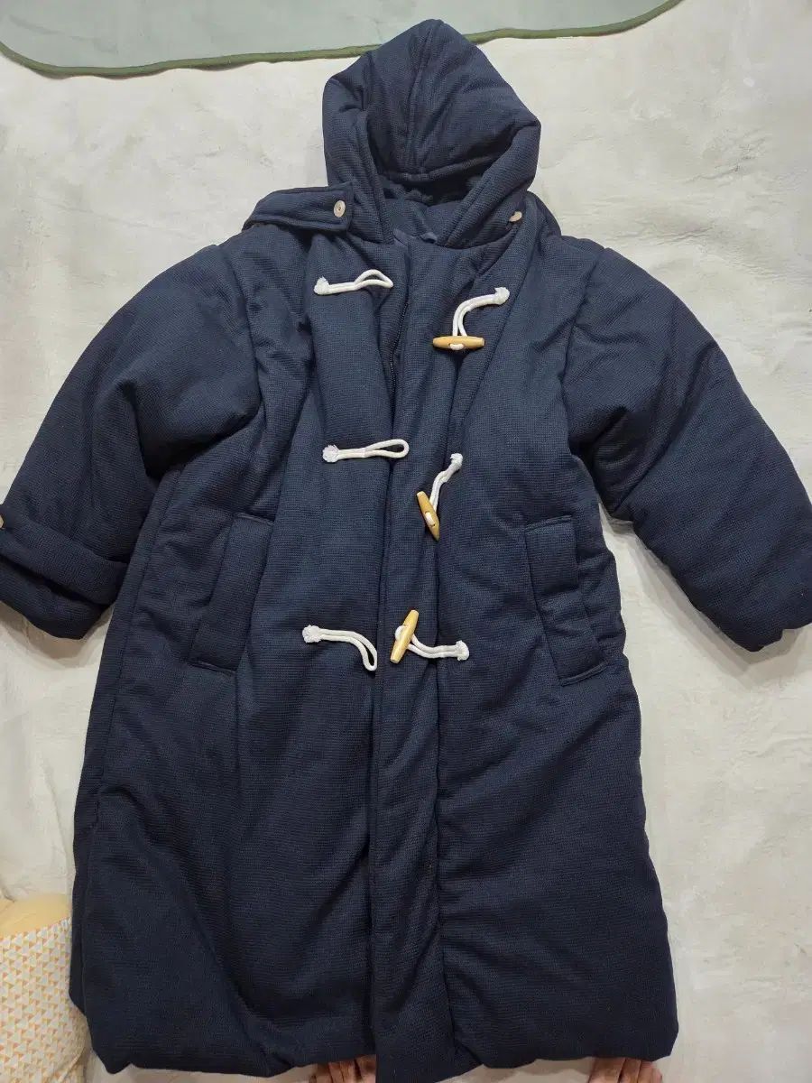 JUAN HOMME ジュアンオム WHO フード ダッフル ヘビー ロング ネイビー ダウン コート