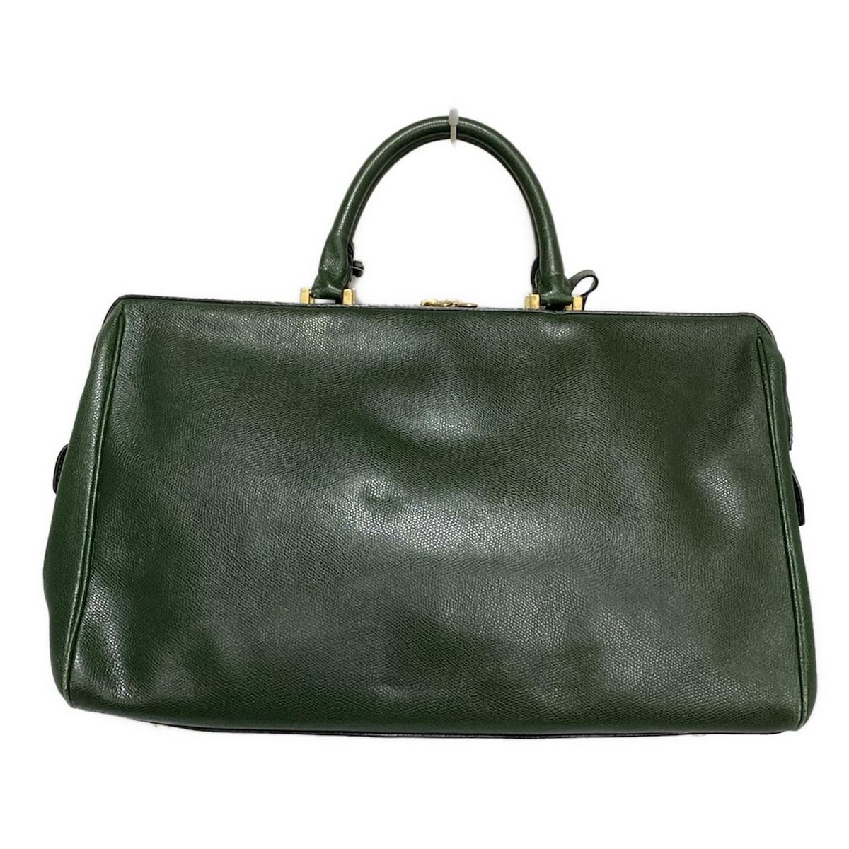 CELINE(セリーヌ) ボストンバッグ - ダークグリーン 本体ロックなし