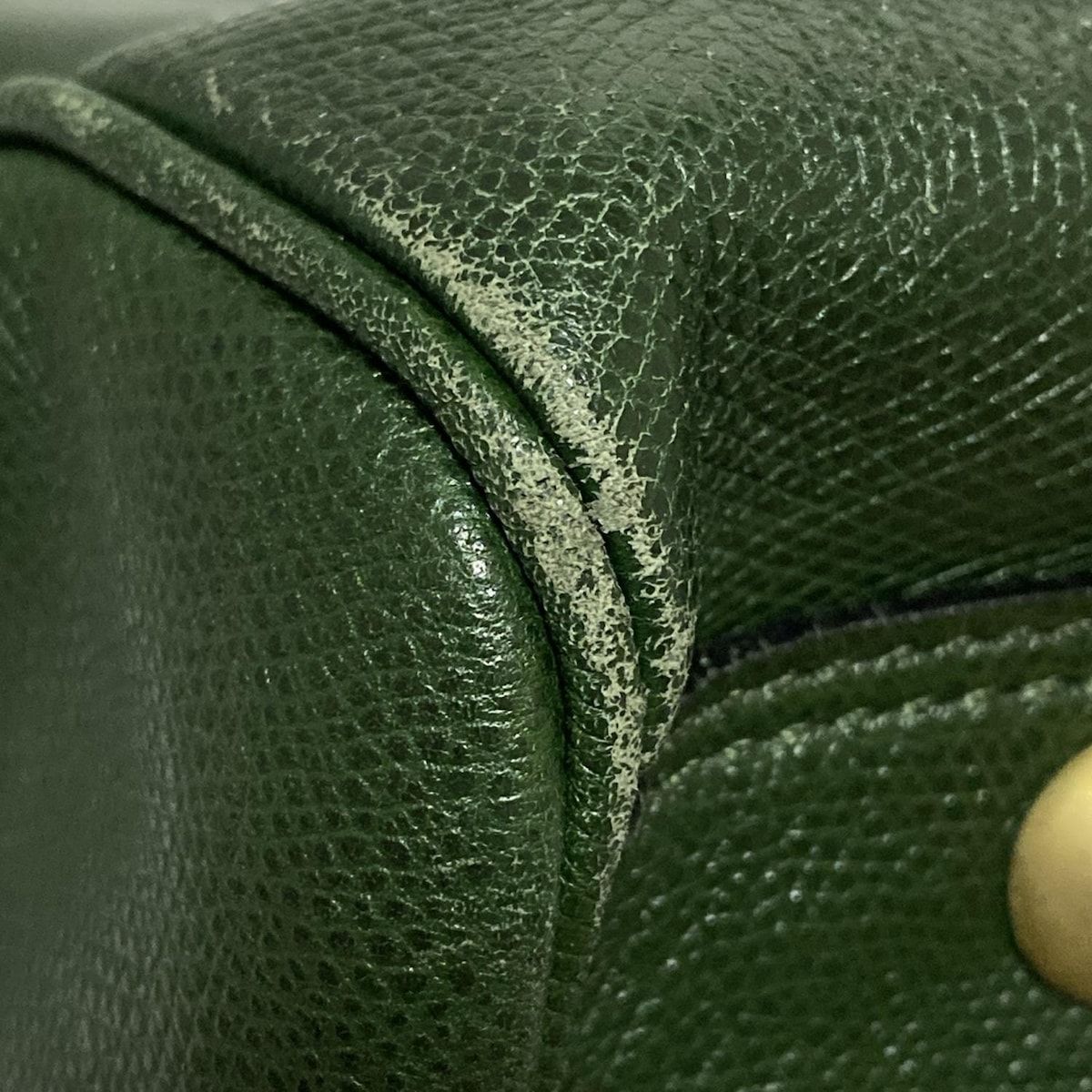 CELINE(セリーヌ) ボストンバッグ - ダークグリーン 本体ロックなし