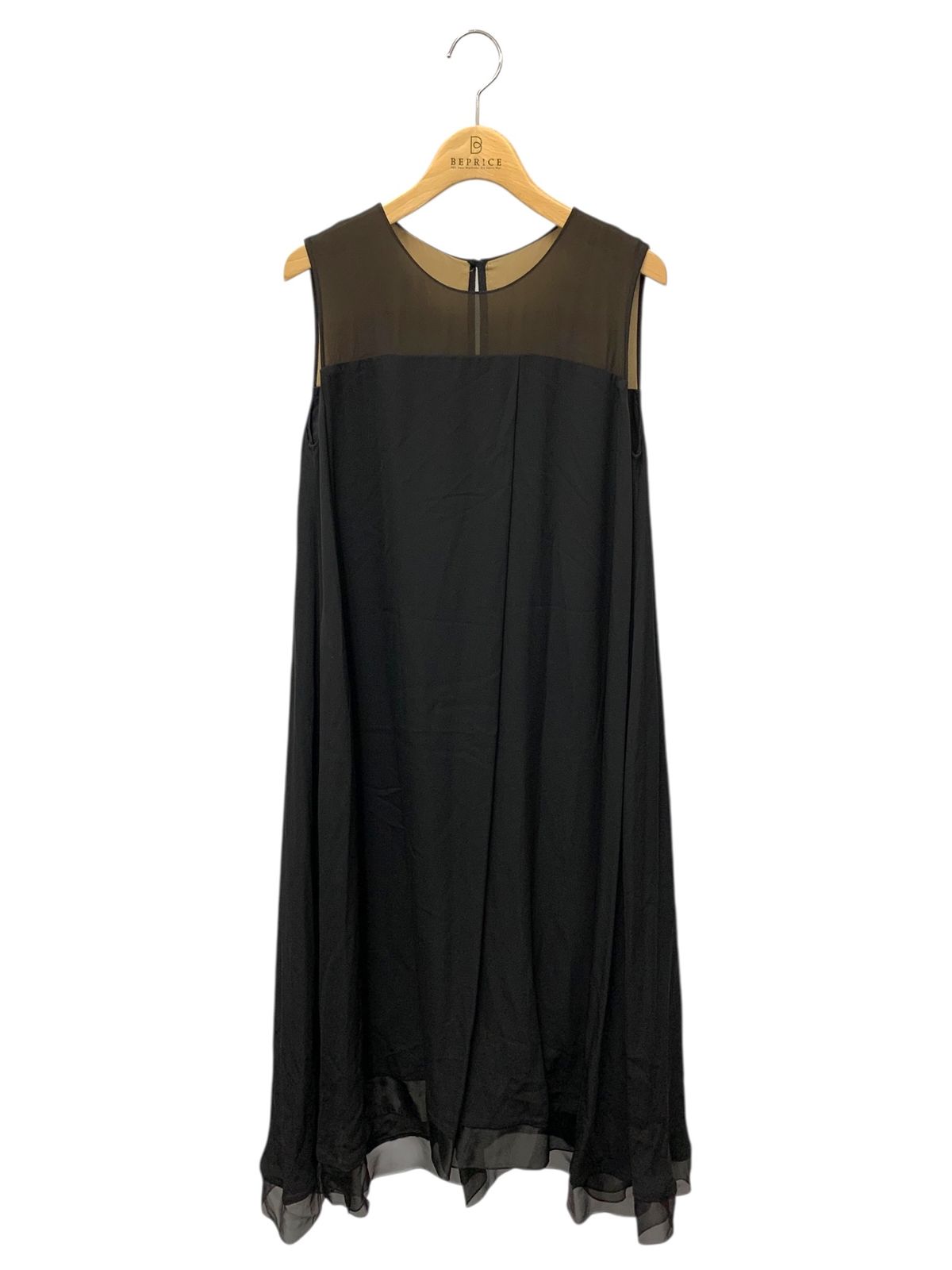 フォクシーブティック ドレス ムーンシェード 42114 ワンピース 38 ブラック シースルー シルクシフォン素材