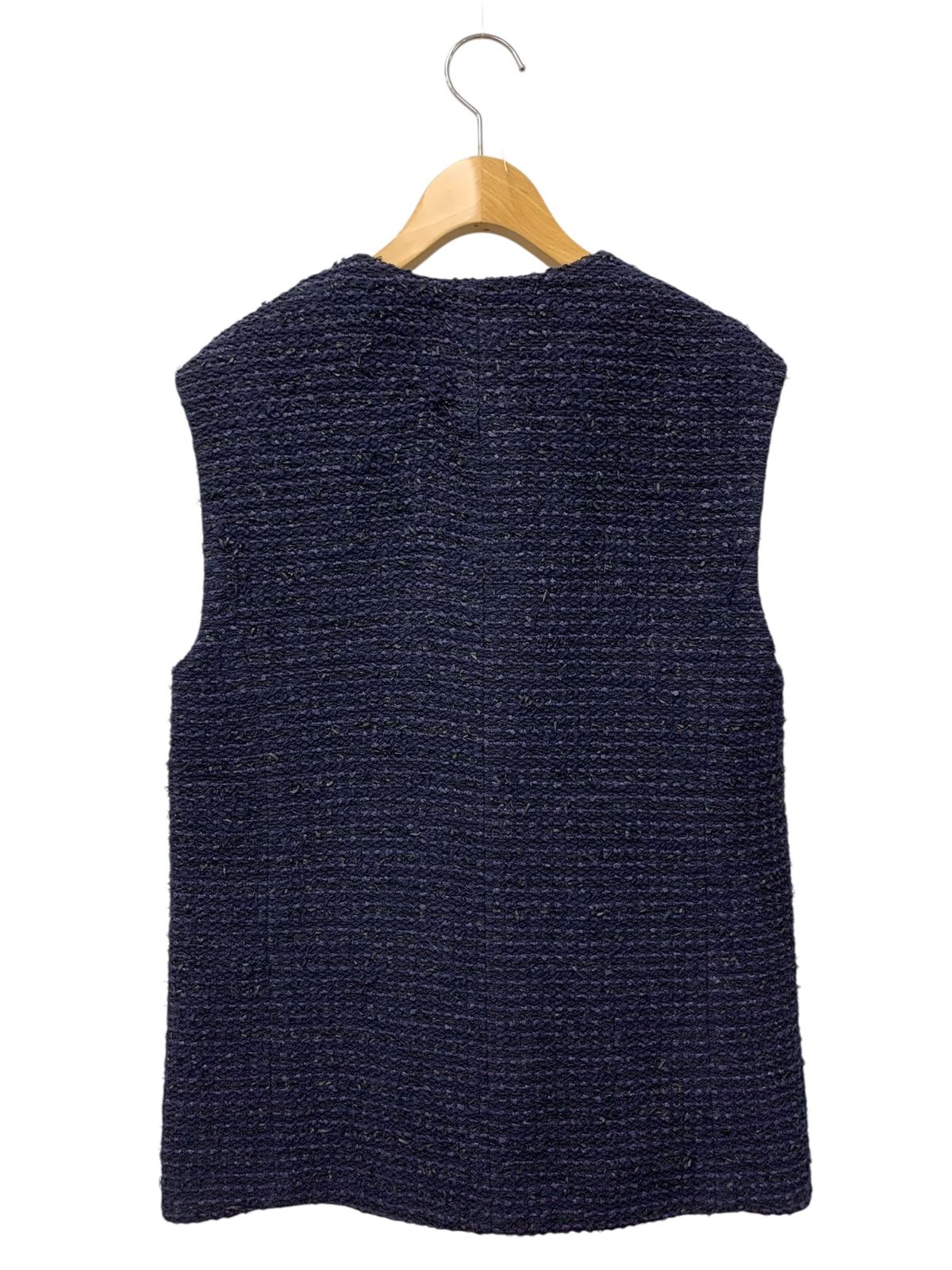 アナイ 102217-10-040-65-360 ジレ ベスト 36 ネイビー ツイード パール