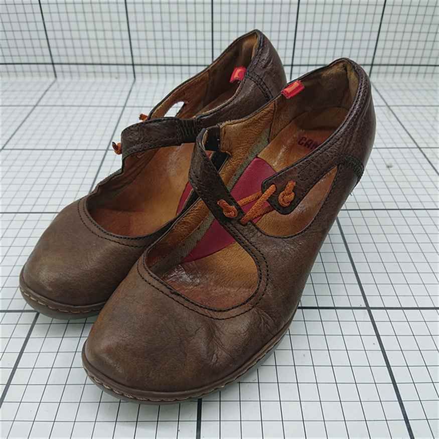 ◇ Θ カンペール Camper レザー メリージェーン パンプス ブラウン系