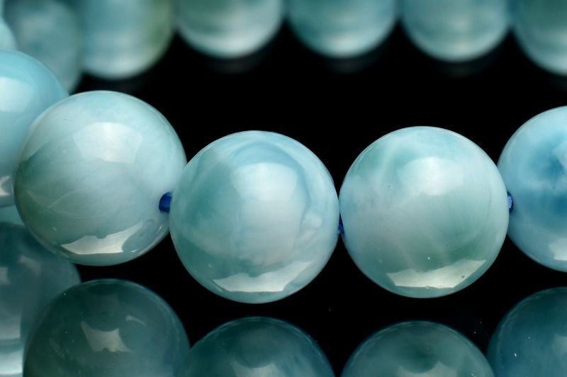 １点物 AA カリブの宝石 ラリマー 9.5 mm ブレスレット パワーストーン 天然石 _MC 1681