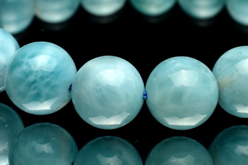 １点物 AA カリブの宝石 ラリマー 9 mm ブレスレット パワーストーン 天然石 _MC 1678