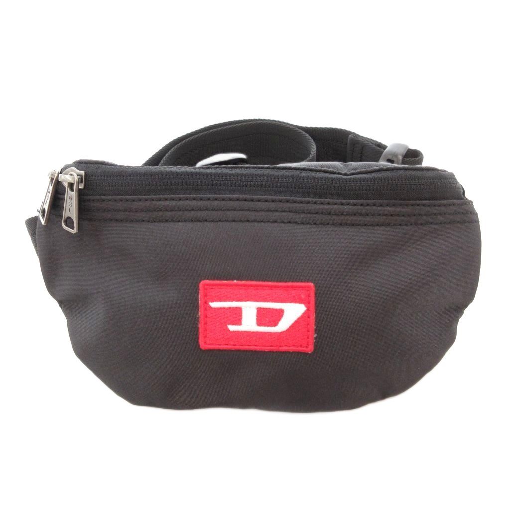 ディーゼル DIESEL 美品 ボディバッグ ウエストバッグ ミニ ロゴ 黒