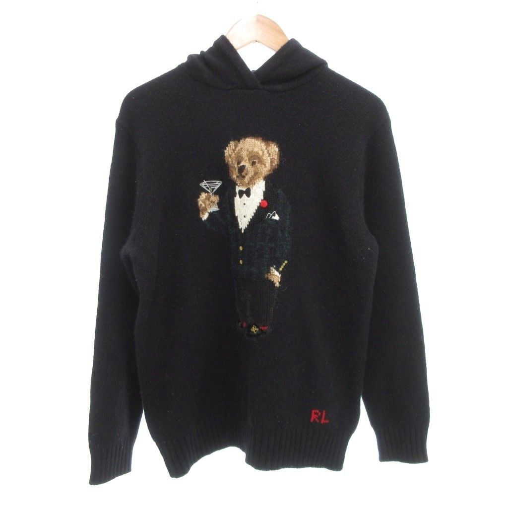 希少デザイン ラルフローレン ポロベア マティーニ ニット フーディ セーター ポロ ラルフローレン POLO RALPH LAUREN ポロベア マティーニ チェック