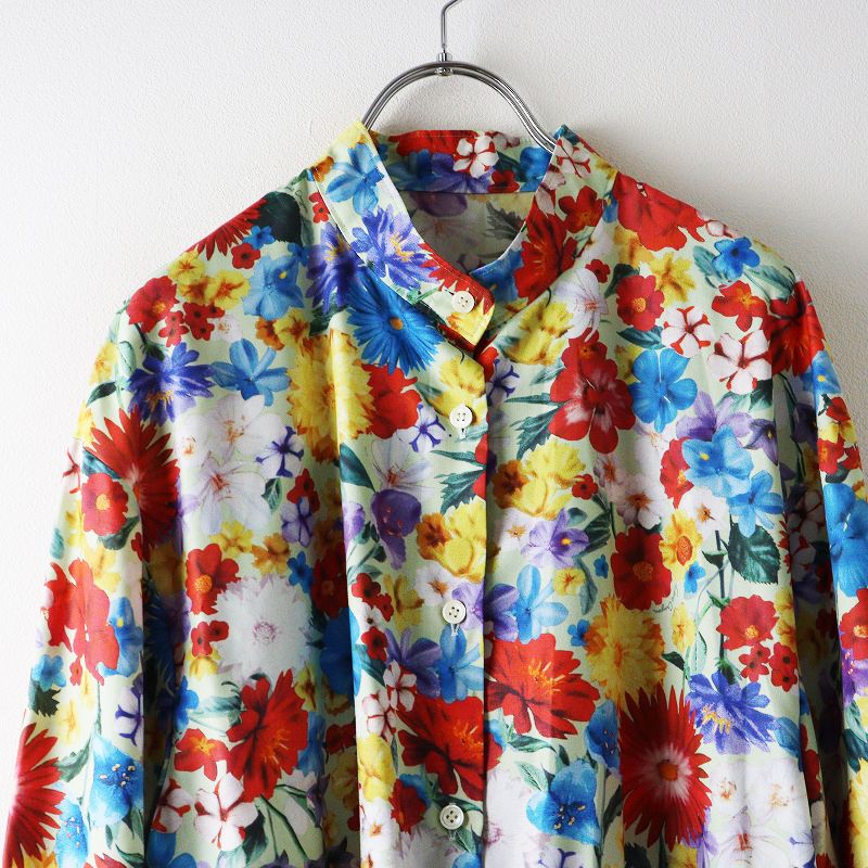 美品ロイスクレヨン花柄シャツワンピース（長袖） 美品ロイスクレヨン花柄シャツワンピース（長袖） ロイスクレヨン 花柄