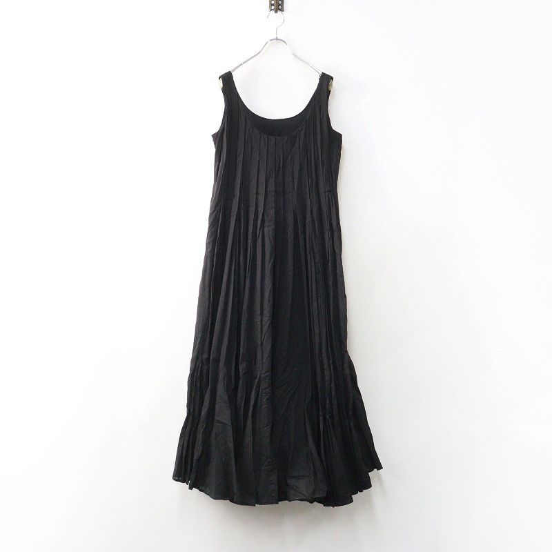 マリハ MARIHA 海の月影のドレス ブラック ピンタック ノースリーブ ワンピース フ