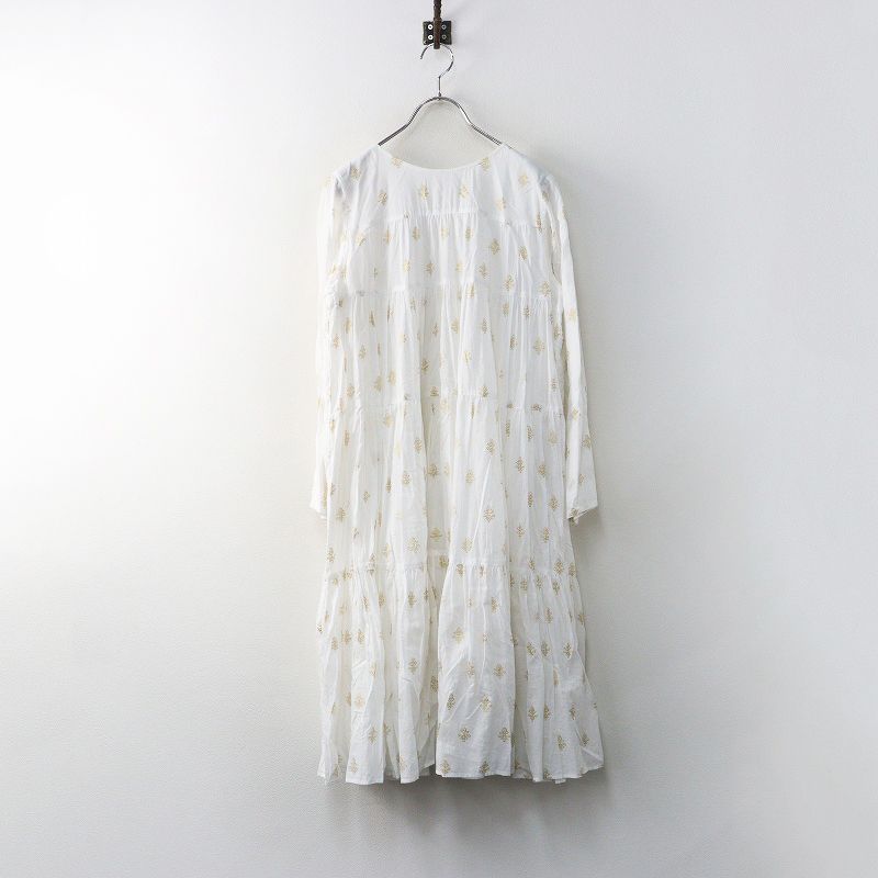 ヌキテパ ne Quittez pas コットンボイルプリントティアードワンピース