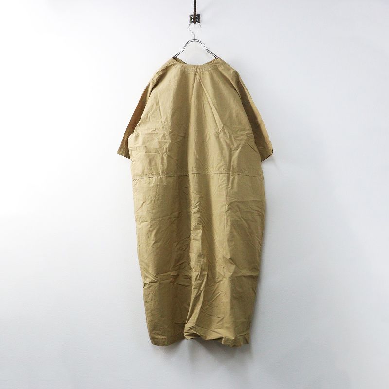 ネストローブ nest Robe フィニッシュコットンラミーコクーンワンピース F ベージュ トップス 前開き