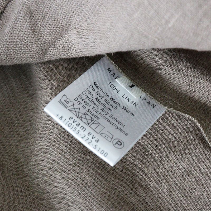  2025 SS エヴァムエヴァ evam eva water linen one piece ウォーターリネンワンピース モカ ブラウン ドレス その他 その他