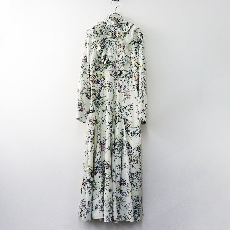 ローズティアラ Audie a Muses オーディアミューズ フラワープリントワンピース 38 ホワイト┃花柄 ドレス