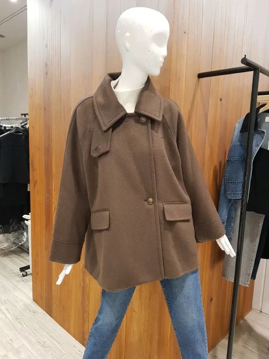 ジーカット ウール カシミア ハーフコート