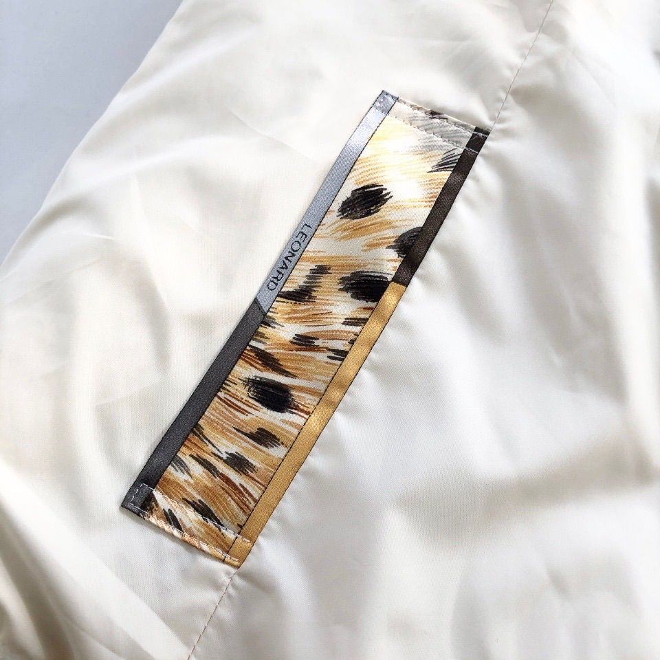 LEONARD SPORT レオナールスポーツ ベスト 内側レオパード柄 フロント