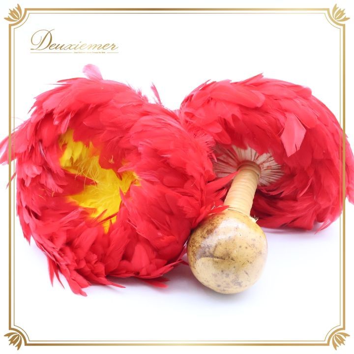 フラダンス ウリウリ マラカス 小物 小道具 楽器 レッド系 赤 イエロー