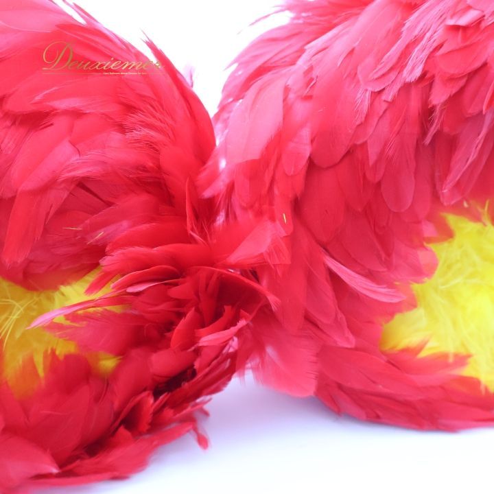 フラダンス ウリウリ マラカス 小物 小道具 楽器 レッド系 赤 イエロー