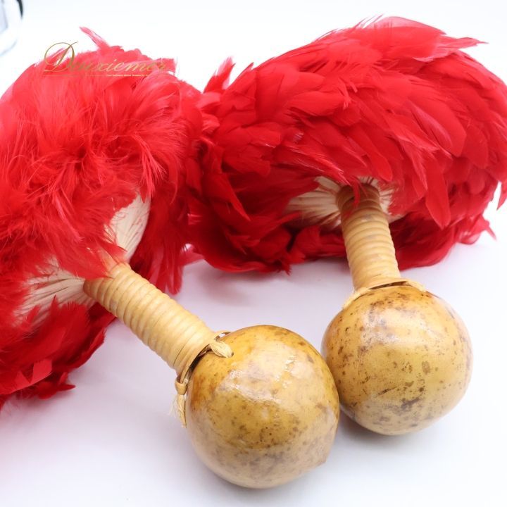 フラダンス ウリウリ マラカス 小物 小道具 楽器 レッド系 赤 イエロー