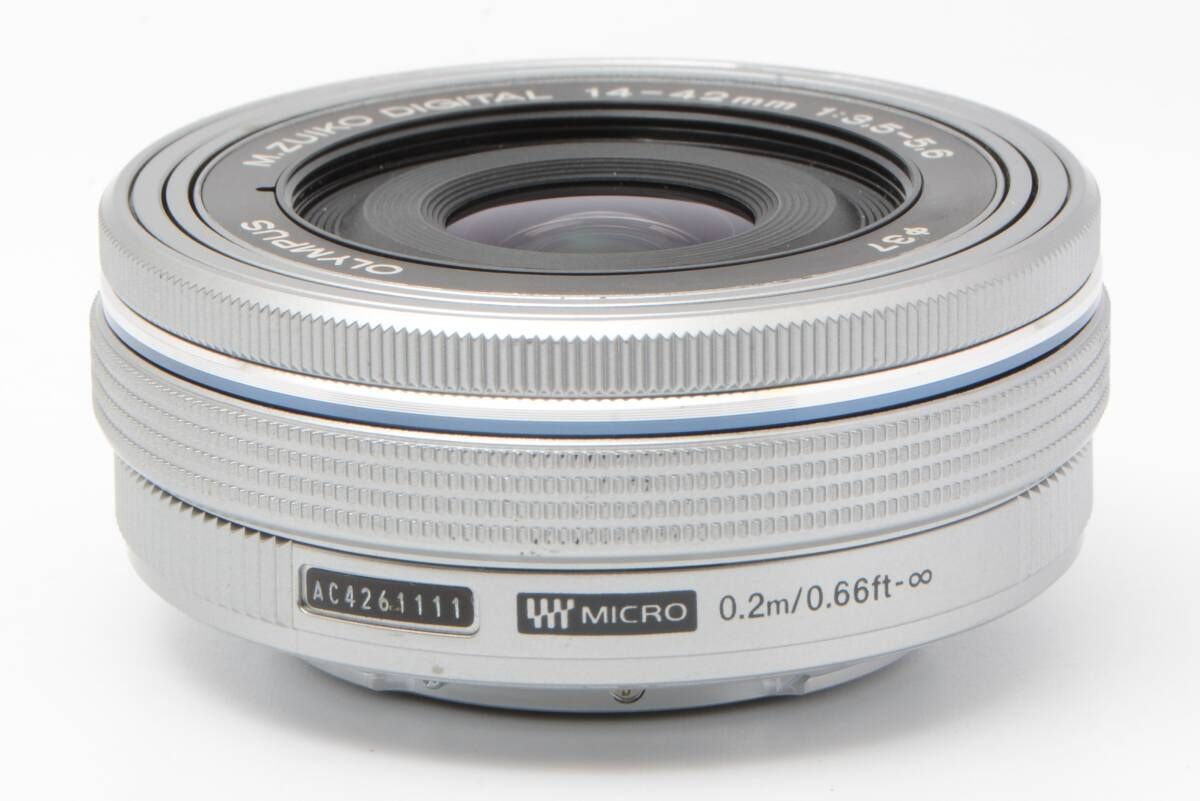 良品 OLYMPUS M.ZUIKO 14-42mm F3.5-5.6 EZ シルバー LLA5047＃B066 