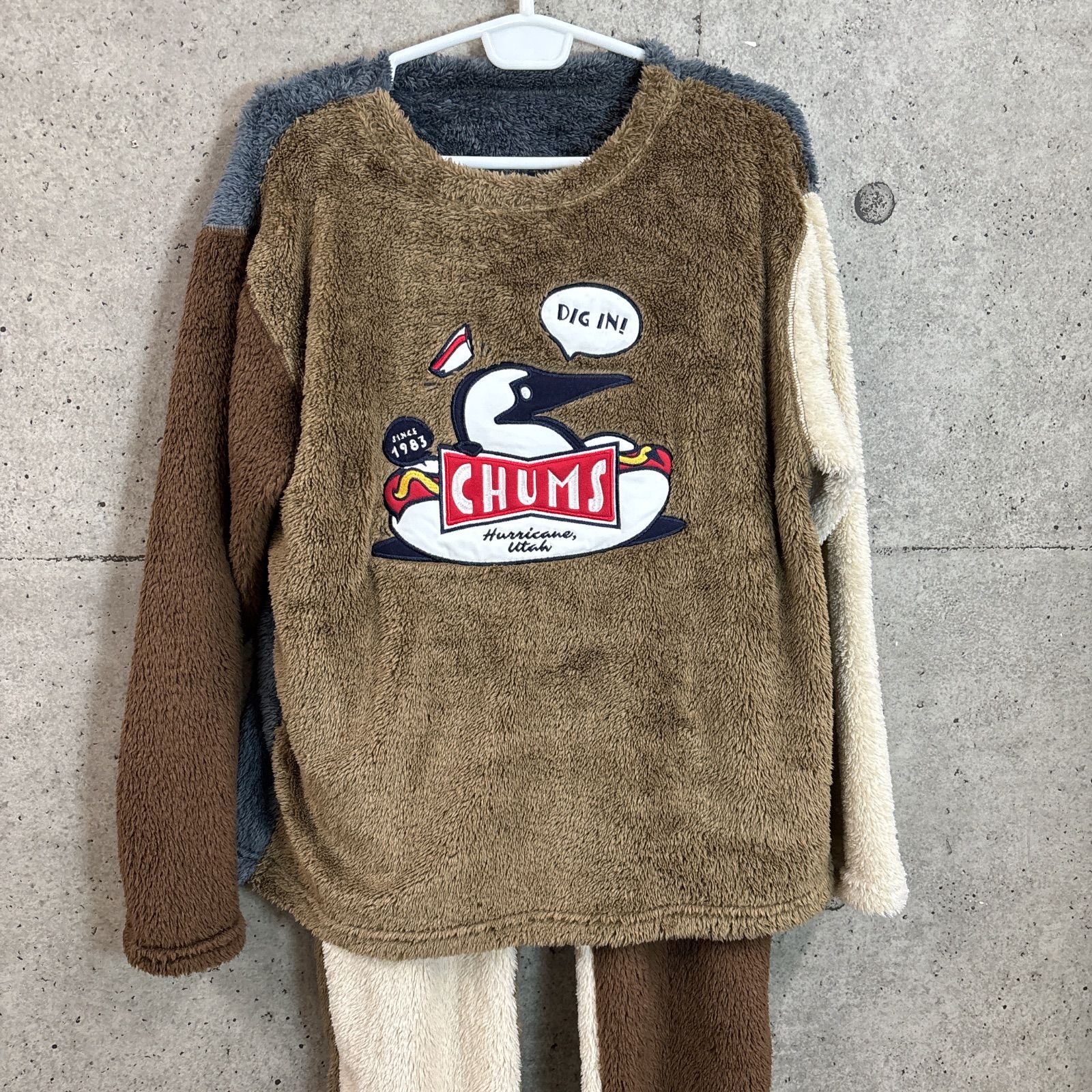 チャムス ホーム フリース チラックス ウェア セット ルームウェア CHUMS HOME Fleece Chillax Wear Set メンズ 上下セット CH 01-2665 C 004 Crazy もこもこ ふわふわ