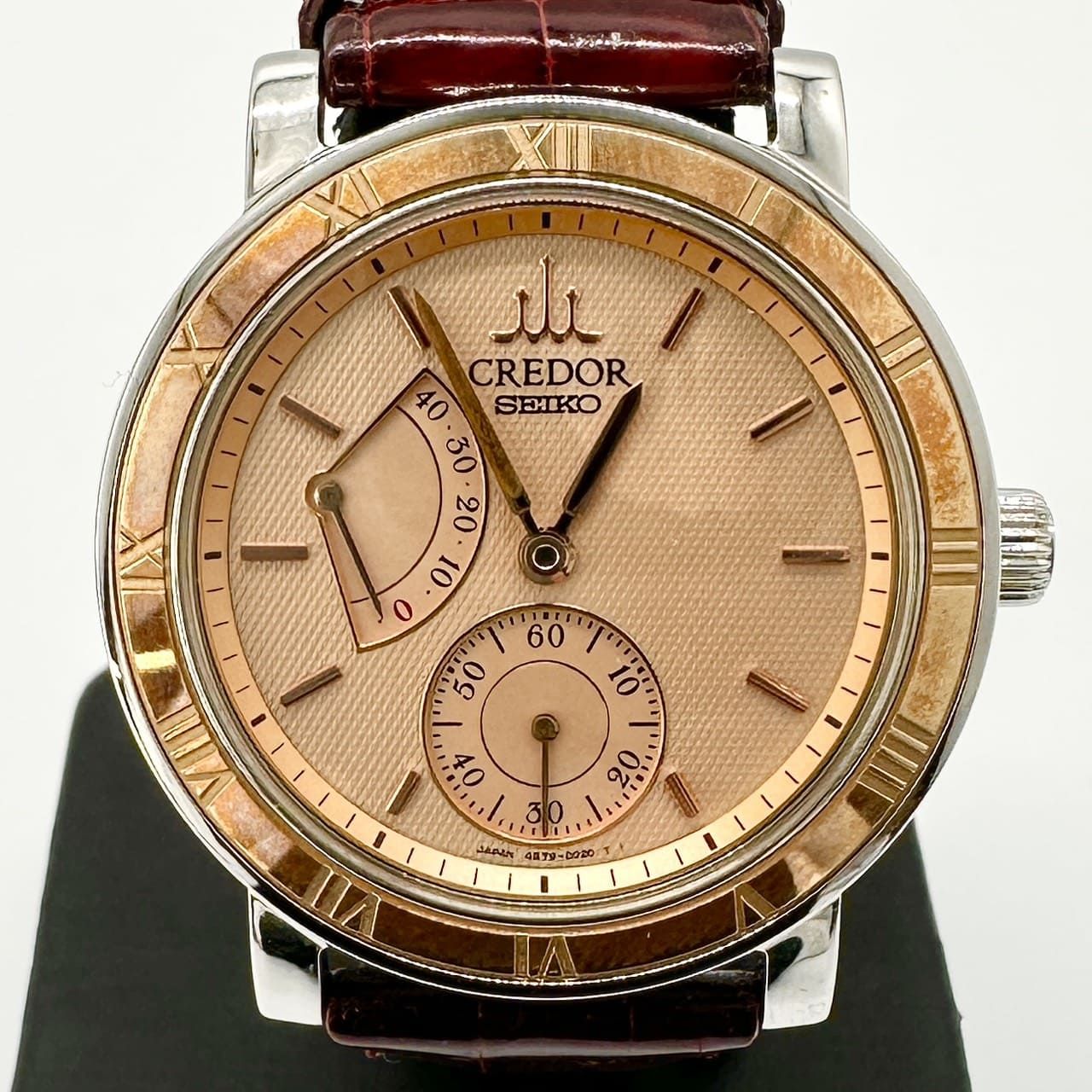 SEIKO セイコー クレドール メカニカル パワーリザーブ GCAY 999 4 S 79 0020 腕時計 手巻き クロコ ゴールド PG メンズ