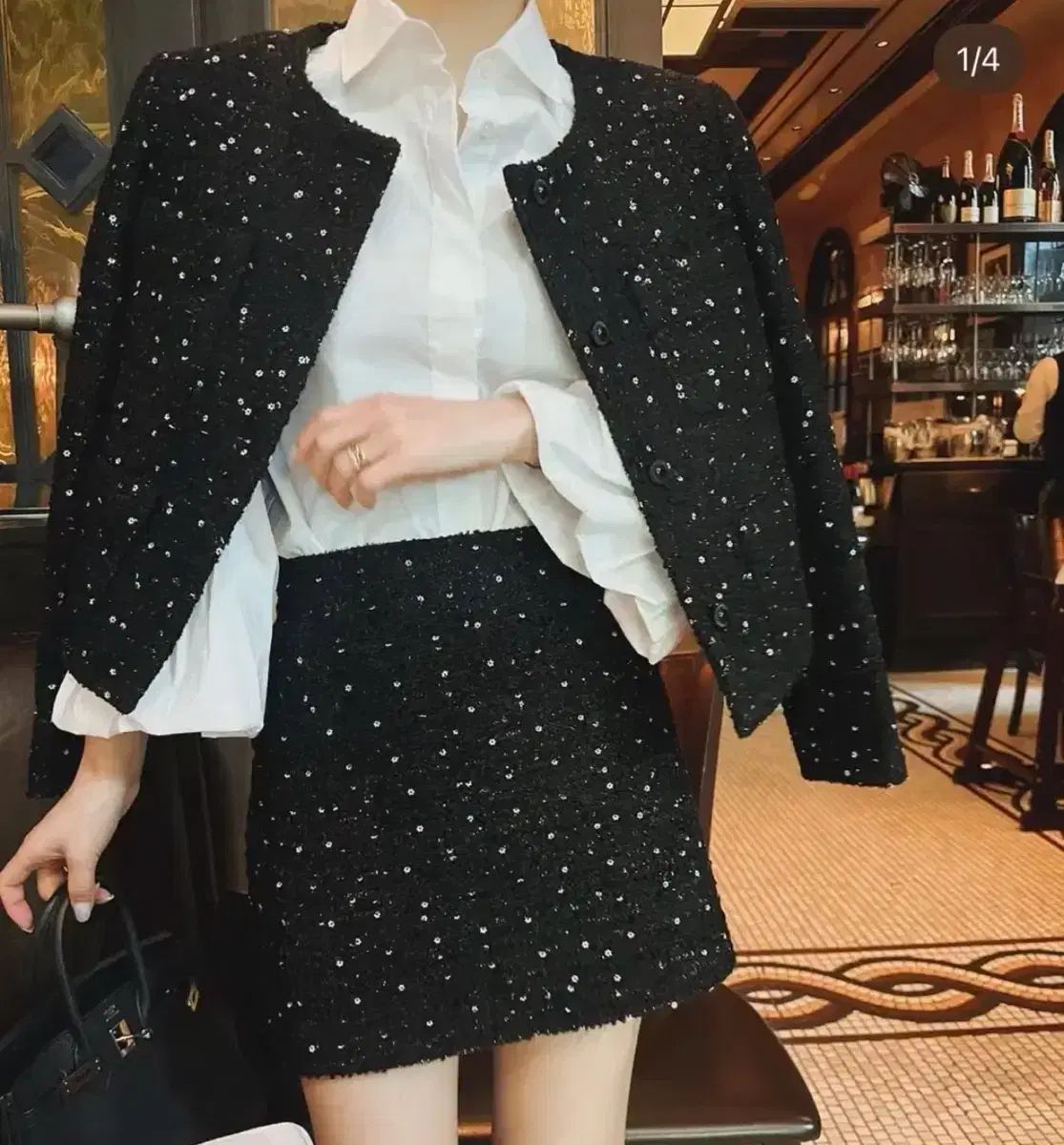 THE LAURENT フラワー ジャケット＆スカート セット