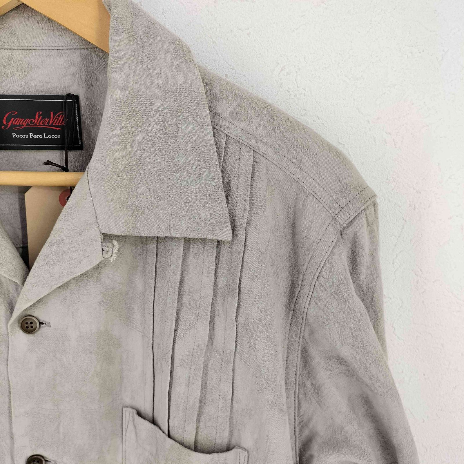 GANGSTERVILLE(ギャングスタビル) L/S GUAYABERA SHIRTS メンズ import：M 【中古】【ブランド古着バズストア】 ギャングスタビル GANGSTERVILLE L/S GUAYABERA SHIRTS メンズ import